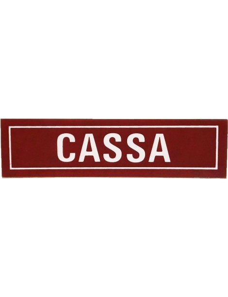 CARTELLO SEGNALETICO "CASSA"