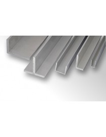 profilo alluminio cromo canalino ad "U" 10x10x2mt