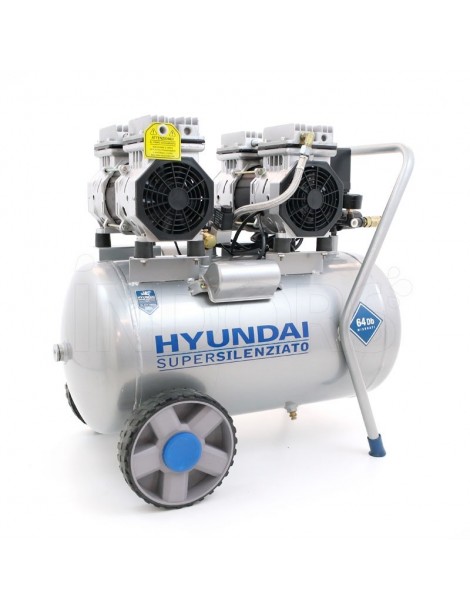 compressore 50 lt silenziato hyundai 3 hp